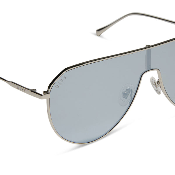 dash shield - silver + silver mirror sunglasses 4