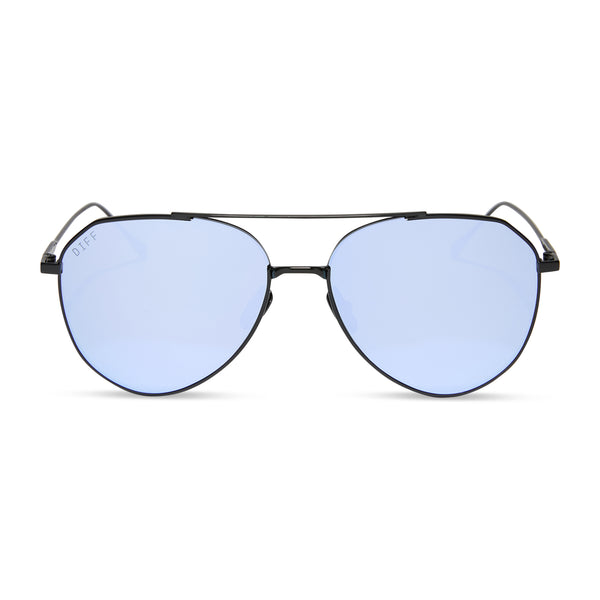 dash xs - black + lavender mirror sunglasses
