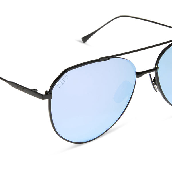 dash xs - black + lavender mirror sunglasses 4