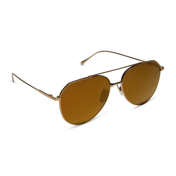 dash xs - copper metal + brown gold flash + polarized sunglasses 2