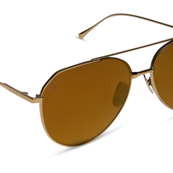 dash xs - copper metal + brown gold flash + polarized sunglasses 4