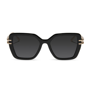 Dasha Square Glasses | Black & Gold | DIFF Eyewear display picture 1