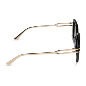 DIFF Eyewear Sasha Polarized Sunglasses Black Gray Square Oversized BK-GR48P Dasha Square Sunglasses | Black & Grey | DIFF Eyewear main image 3
