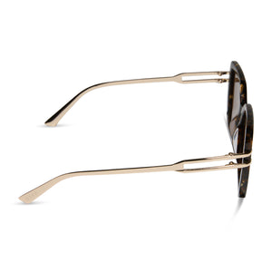 DASHA - GLITTER TORTOISE + BROWN SUNGLASSES