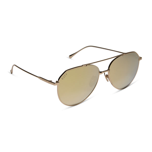 dash xs - gold + brilliant gold mirror + polarized sunglasses 2