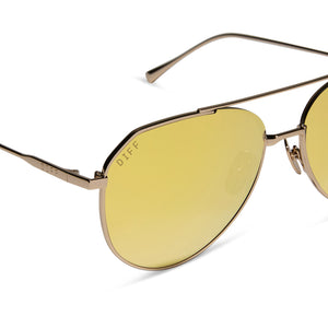 Dash XS Aviator Sunglasses | Gold & Brilliant Gold Mirror 
