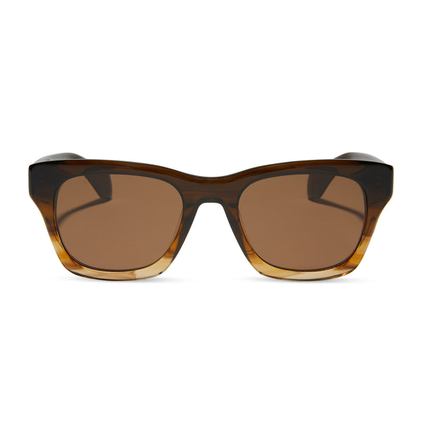 dean - mocha + brown + polarized sunglasses