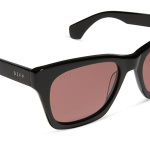 DEAN XL - BLACK + MAUVE + POLARIZED SUNGLASSES