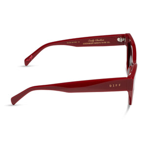 Devil Wears Prada Emily Cateye Sunglasses | Red & Grey | DIFF Eyewear