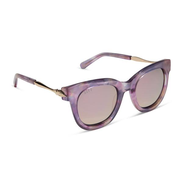 disney princess - rapunzel + marbled floral + rose pink + polarized sunglasses 2