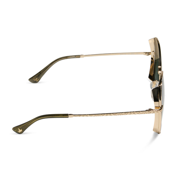 disney princess - tiana + gold + green gradient w light gold flash + polarized sunglasses 3