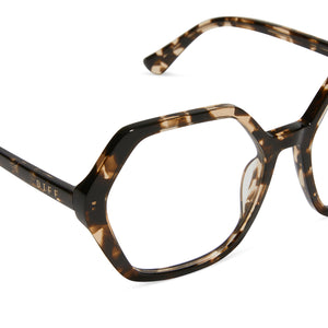 DIXIE - ESPRESSO TORTOISE + CLEAR GLASSES