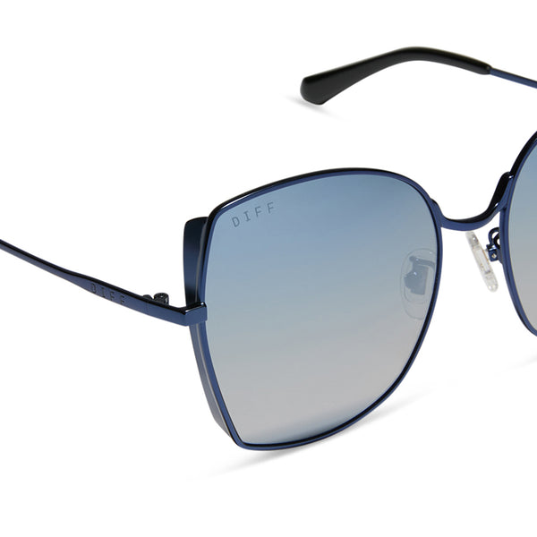 donna - deep navy metal + aegean blue flash sunglasses 4