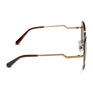 DONNA III - COPPER METAL + BROWN GOLD FLASH SUNGLASSES