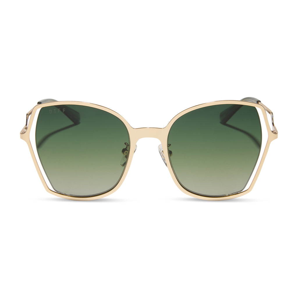 DONNA III - GOLD + COOL MATCHA GRADIENT + POLARIZED SUNGLASSES