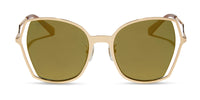 swatch for DONNA III - GOLD + MOSS MIRROR + POLARIZED SUNGLASSES
