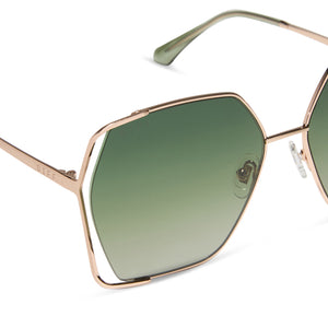 Donna IV Square Sunglasses | Champagne & Cool Matcha | DIFF Eyewear