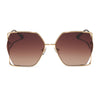 Color swatch for donna iv - champagne + grey gradient sunglasses