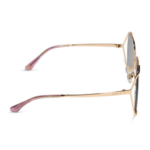 Donna IV Square Sunglasses | Gold & Taupe Mirror | DIFF Eyewear display picture 1