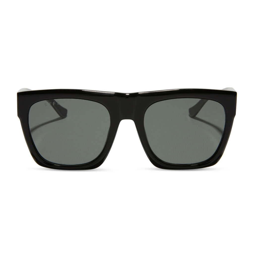 Easton Square Sunglasses | Black & Grey Polarized | DIFF Eyewear