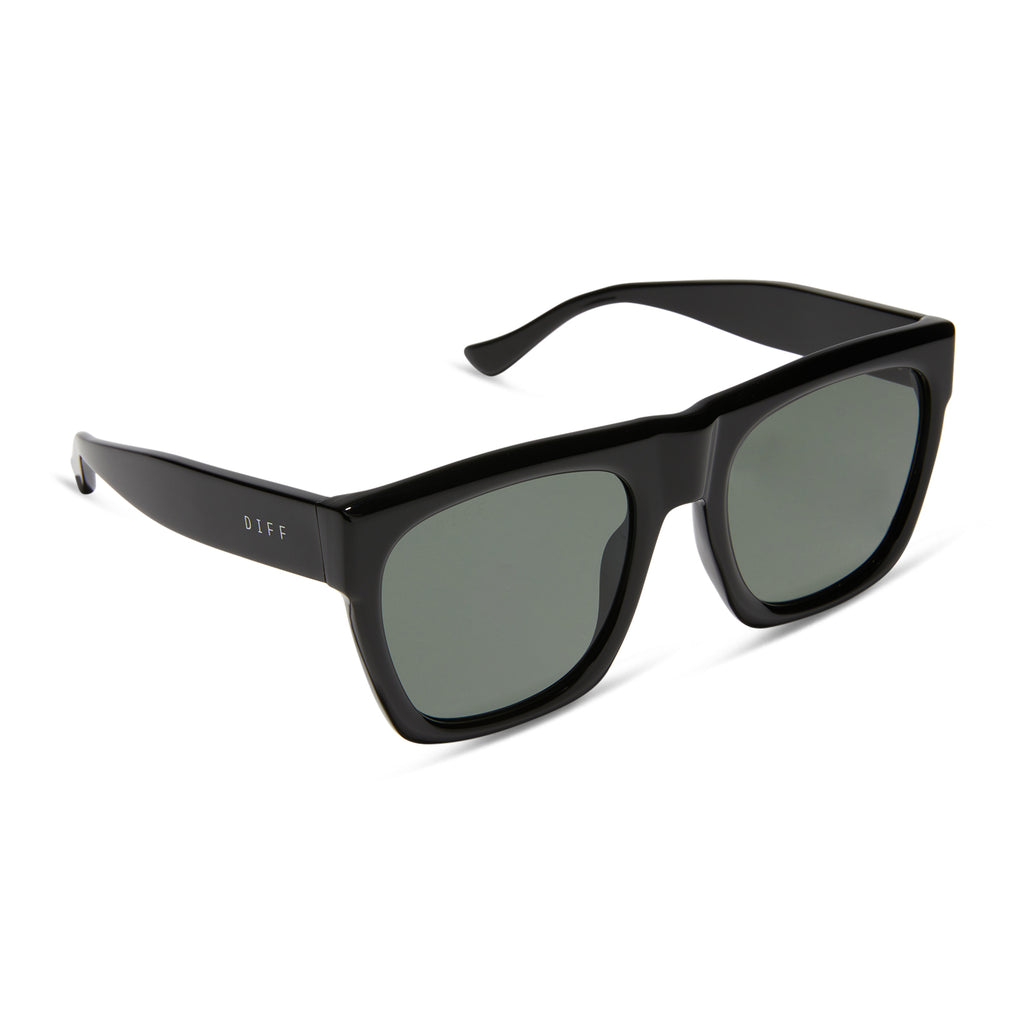 Easton Square Sunglasses | Black & Grey Polarized | DIFF Eyewear