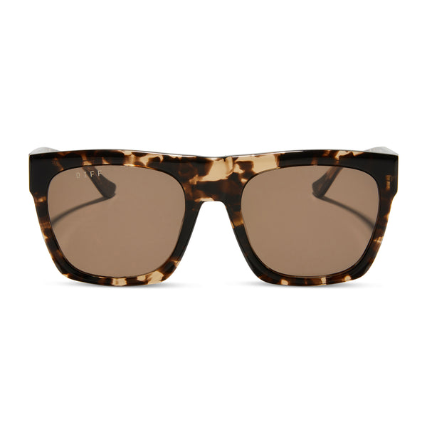 Diff Eyewear Easton Sunglasses Easton Square Sunglasses | Macchiato & Brown Gradient | DIFF  main image 2