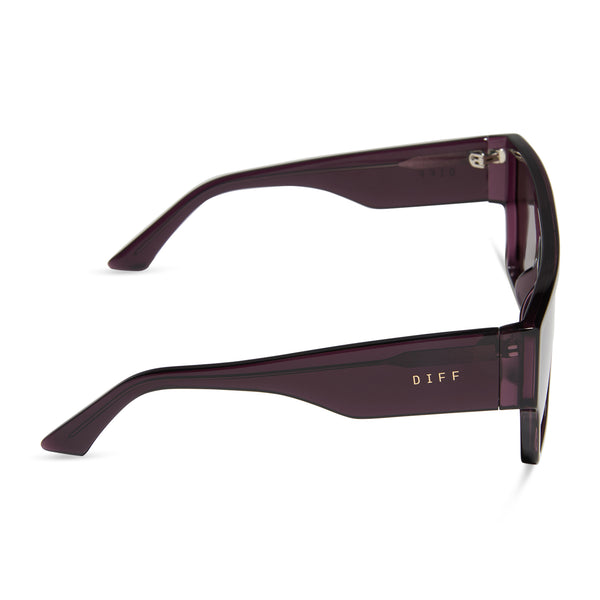 electra - aubergine + aubergine w silver flash sunglasses 3