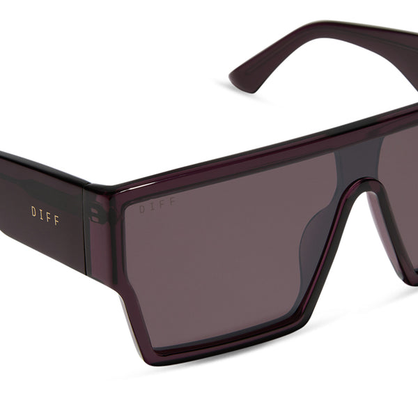 electra - aubergine + aubergine w silver flash sunglasses 4
