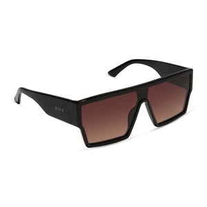 out of electra black goggle Electra Shield Sunglasses | Black & Brown Gradient