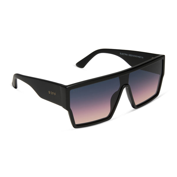 electra - matte black + twilight gradient sunglasses 2