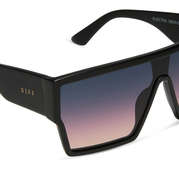 electra - matte black + twilight gradient sunglasses 4