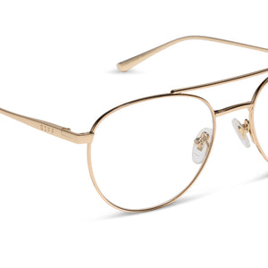 Emerson Aviator Glasses | Gold | DIFF Eyewear