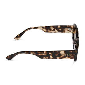DIFF Eyewear x Emily in Paris Tortoiseshell Rectangular Sunglasses - Brown Emily In Paris Alfie Sunglasses | Truffle Tortoise & Brown  main image 3