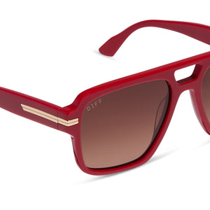 Emily In Paris Julien Sunglasses | Red & Brown Gradient  display picture 3