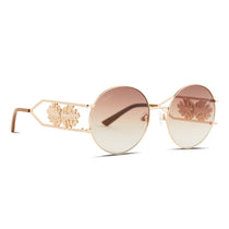 Brown Gradient Shiny Faye Sunglasses DIFF Eyewear | & | Gold