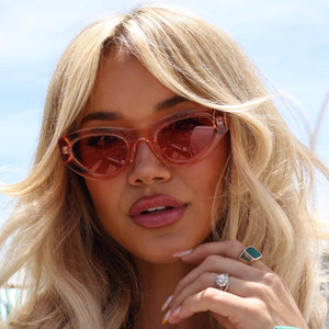 For Love & Lemons Lucy Sunglasses | Pastel Pink & Rose | DIFF Eyewear