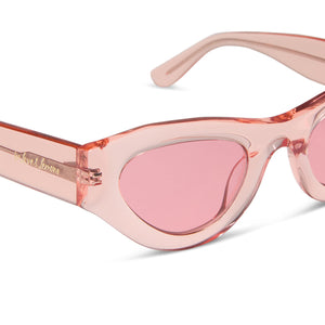 For Love & Lemons Lucy Sunglasses | Pastel Pink & Rose  display picture 3