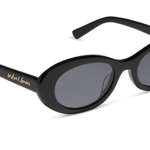 For Love & Lemons Sabrina Sunglasses | Black & Grey | DIFF Eyewear