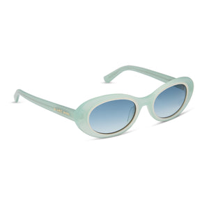 For Love & Lemons Sabrina Sunglasses | Pastel Sage & Blue | DIFF