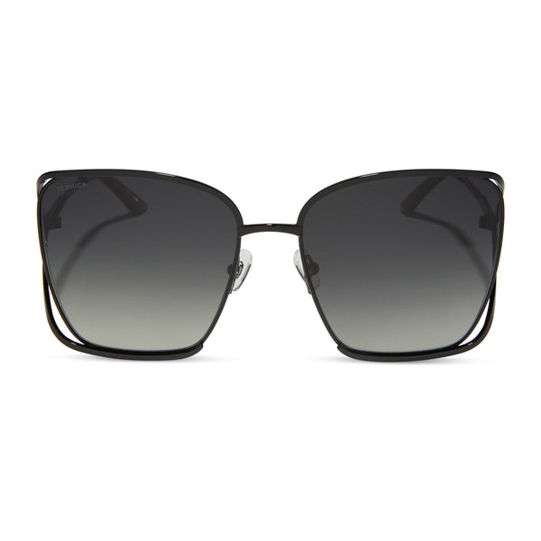 francesca - black + grey gradient + polarized sunglasses 2