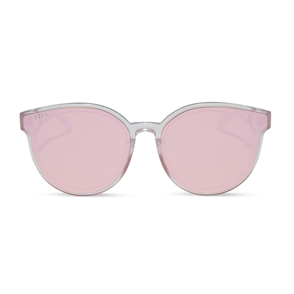 gemma - opalescent pink + cherry blossom mirror sunglasses
