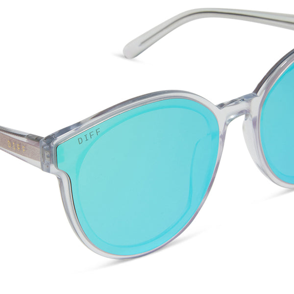 gemma - opalescent turquoise + turquoise ice mirror sunglasses 4