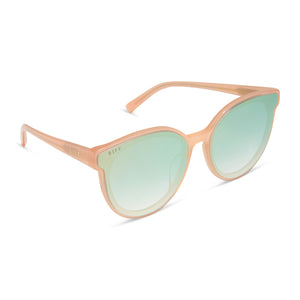 Gemma Round Sunglasses | Peach & Cool Matcha | DIFF Eyewear