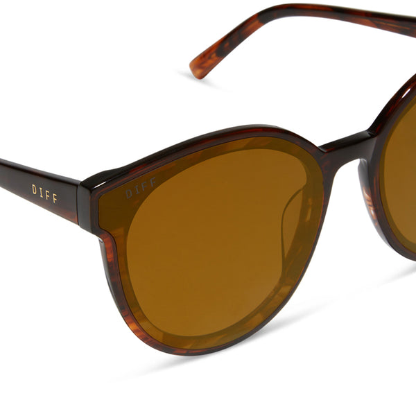 gemma - sequoia tortoise + brown gold flash sunglasses 4
