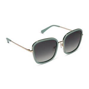 Genevive Square Sunglasses | Steel Teal & Grey Gradient  display picture 3
