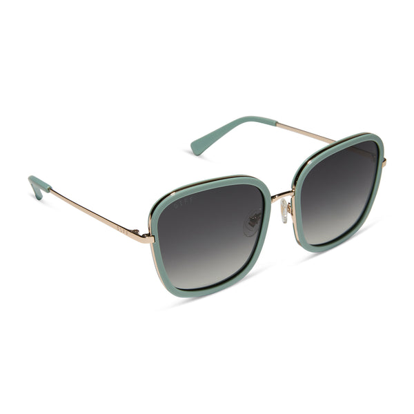genevive - steel teal + grey gradient sunglasses 2