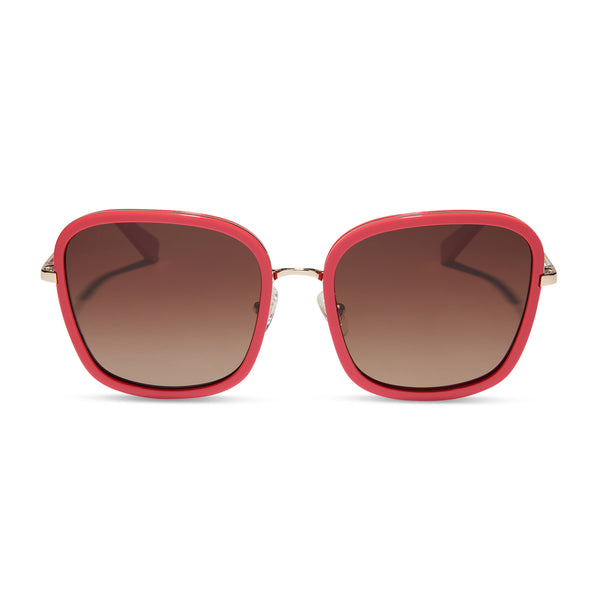 Genevive Square Sunglasses | Sunset & Brown Gradient | DIFF  display picture 1