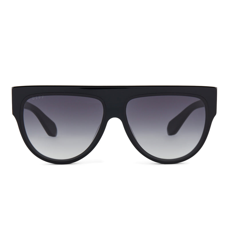 GEORGIE - BLACK WILD TORTOISE OMBRE + BROWN SUNGLASSES
