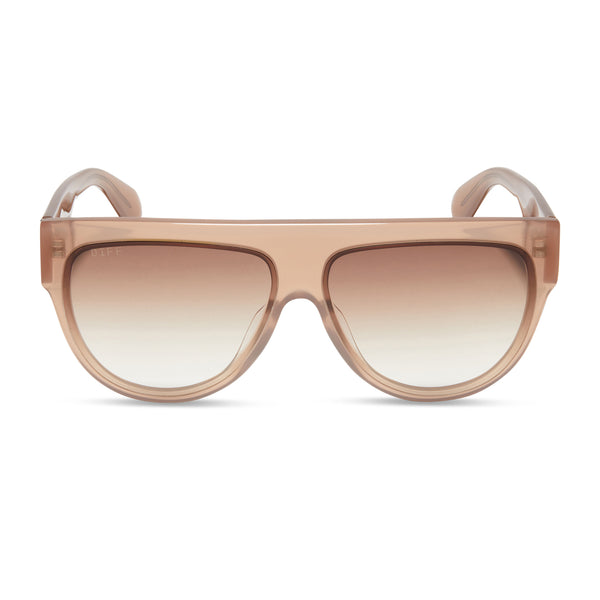 Georgie Square Sunglasses | Warm Taupe & Brown Gradient  display picture 2