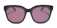 swatch for GIA - BLACK + AUBERGINE W SILVER FLASH SUNGLASSES
